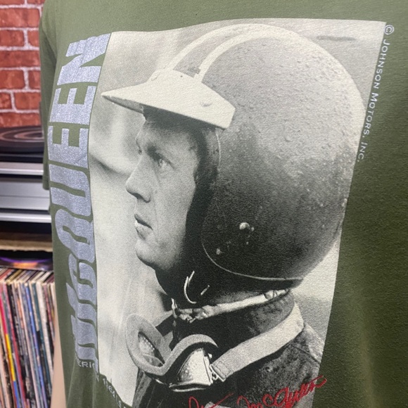Steve McQueen Johnson Motors green t-shirt size XL - Picture 5 of 12